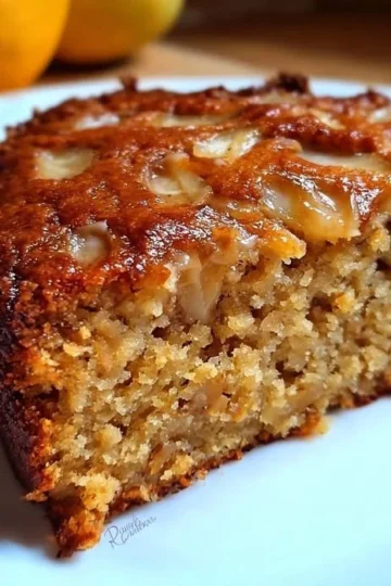 Pastel de Avena con manzana y zanahoria en un plato decorativo